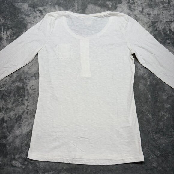 Ariat Dawn Henley long sleeve Shirt Womens Large Snow White 10013409 NWT - Picture 8 of 13